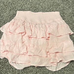 Hollister Light Pink Ruffled Mini Skirt